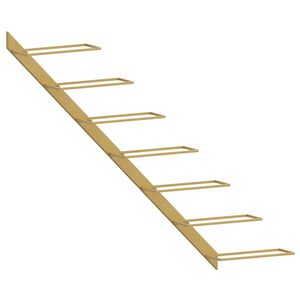 vidaXL Prie sienos montuojamas vyno laikiklis, auksinis, metalas