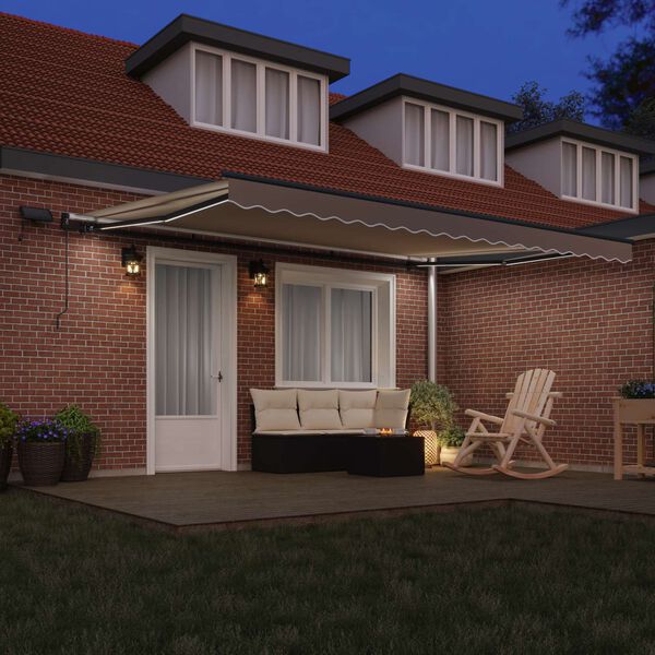 vidaXL I&scaron;traukiama markizė Smėlio 450 &times;300 cm audinys