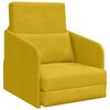 vidaXL Sofa lova Geltona 65 x 80 x 83 cm Aksomas