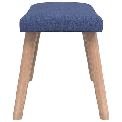 vidaXL Poilsio kėdė su pakoja, mėlynos spalvos, audinys