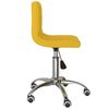 vidaXL Pasukamos valgomojo kėdės, 2vnt., garstyčių geltonos, aksomas