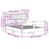 vidaXL Lova su knygų spinta be čiužinio, 160x200cm, pu&scaron;ies masyvas
