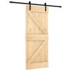 vidaXL Slankios durys Natūrali ir juoda 85 x 210 cm