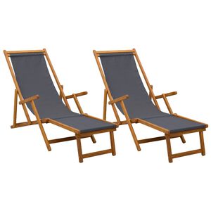 vidaXL Sulankstomas gultas 2 pcs 3 Pozicija Kietas eukalipto medis