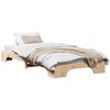 vidaXL Lovos rėmas Natūrali 75 x 190 cm Kietos pu&scaron;ies mediena