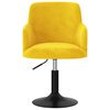 vidaXL Pasukama valgomojo kėdė, garstyčių geltonos spalvos, aksomas