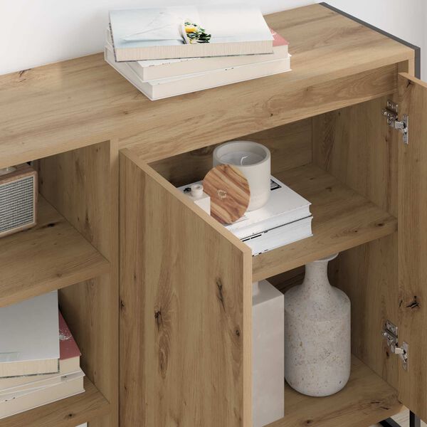 vidaXL &Scaron;oninė spintelė Meistrų ąžuolas 96.5 x 30 x 75 cm