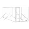 vidaXL Lauko voljeras &scaron;unims, sidabrinis, 2x6x2m, plienas