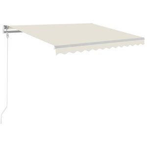 vidaXL Automatinė markizė su LED/vėjo jutikliu, kreminė, 300x250cm