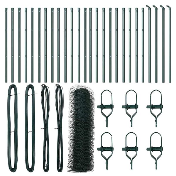 vidaXL Tvorelės stulpas Žalia 50 x 0,8 m (36 mm tinklelis)