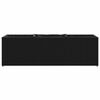 vidaXL Sodo loveliai su vazonais, 2vnt., juodi, 105x30x32cm, ratanas