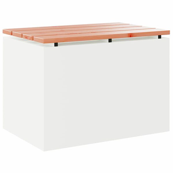 vidaXL Sodo suolas Balta 60 x 40 x 43 cm Plienas