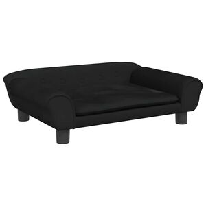 vidaXL Vaiki&scaron;ka sofa, juodos spalvos, 70x45x26cm, aksomas