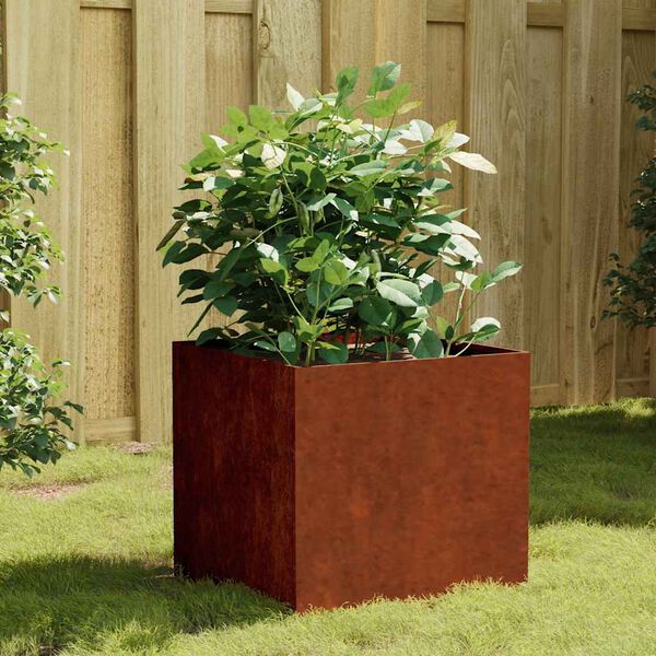 vidaXL Lovelis, 40x41x40cm, Corten plienas