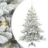vidaXL Dirbtinė Sulankstoma Kalėdų Eglutė Balta 150 cm PVC ir Plienas