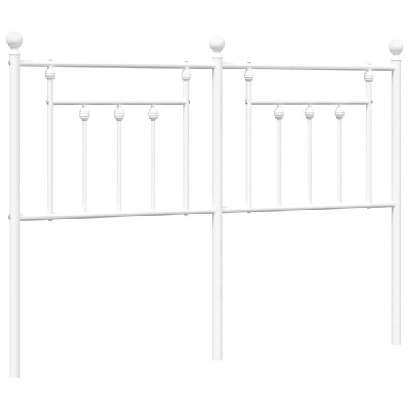 vidaXL Metalinis pakaitinis galvūgalis, baltos spalvos, 140cm