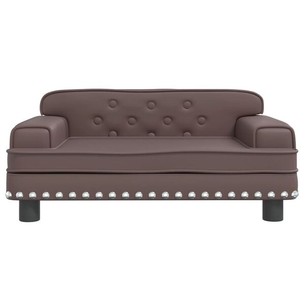 vidaXL Vaikiška sofa, rudos spalvos, 70x45x30cm, dirbtinė oda