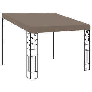vidaXL Prie sienos montuojama pavėsinė, taupe spalvos, 3x3x2,5m