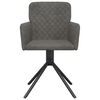 vidaXL Pasukamos valgomojo kėdės, 2vnt., tamsiai pilkos, aksomas