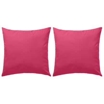 vidaXL Lauko pagalvės, 2vnt., rožinės spalvos, 60x60cm