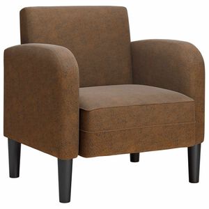 vidaXL Sofos kėdė su porankiais, ruda, 54cm, dirbtinė oda