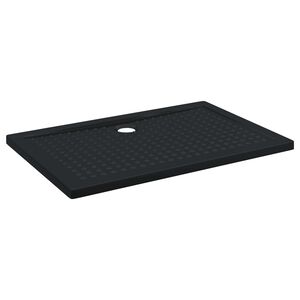 vidaXL Du&scaron;o padėklas su ta&scaron;kais Juodas 120 x 80 x 4 cm ABS