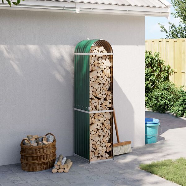 vidaXL Malkų stovas, žalias, 40x45x170cm, galvanizuotas plienas
