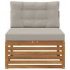 vidaXL Lauko vidurinė sofa Kietos akacijos mediena Natūrali