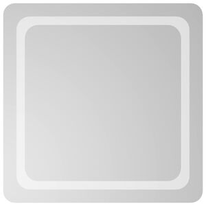 vidaXL LED vonios veidrodis Skaidrus 60 x 60 cm grūdintas stiklas