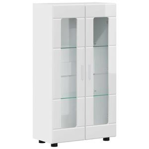 vidaXL Kabalas FLORIN 55,5 x 29 x 100 cm Auk&scaron;tai blizganti balta