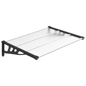vidaXL Stogelis durims, juodas ir skaidrus, 122x90cm, polikarbonatas