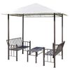 vidaXL Sodo paviljonas su staliuku ir suoliukais, 2,5x1,5x2,4m