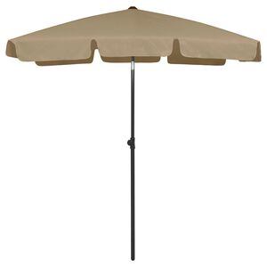 vidaXL Paplūdimio skėtis nuo saulės, taupe spalvos, 180x120cm