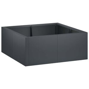 vidaXL Sienelė 4 vnt. 100 x 100 x 30 cm Plienas Antracito