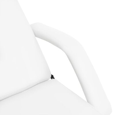 vidaXL Masažinis stalas, baltos spalvos, 180x62x(86,5-118)cm