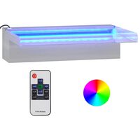vidaXL Krioklys su įvairių spalvų LED lemputėmis, 30cm, plienas