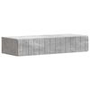 vidaXL Sieninis &scaron;oninis staliukas Betono pilka 87,5 x 34,5 x 17 cm