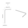 vidaXL Hex raktas 2 pcs Sidabro 32 x 86 mm Plienas
