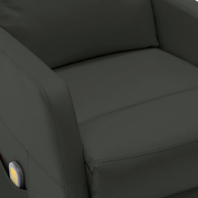 vidaXL Masažinis krėslas, antracito spalvos, dirbtinė oda