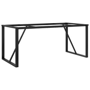 vidaXL Valgomojo stalo kojos, 180x80x73cm, plieninis, O formos rėmas