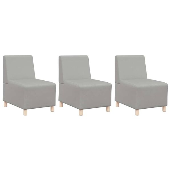 vidaXL Modulinis sofa vienetas be rankų 3 pcs Debesų pilka
