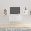 vidaXL Sieninės TV spintelės, 2vnt., baltos, 40x34,5x40cm, blizgios