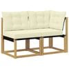 vidaXL Lauko vidurinė ir kampinė sofa 2 vnt. 2 vietos