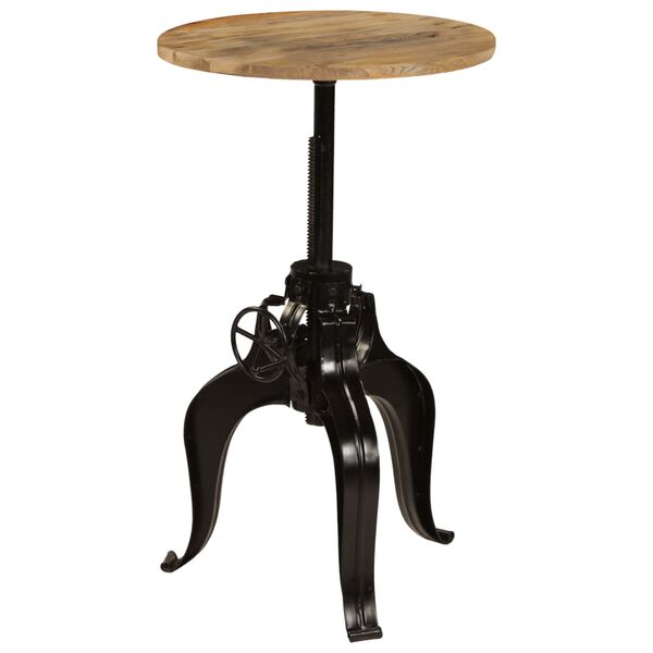 vidaXL Baro stalas, mango medienos masyvas, 60x(76-110)cm