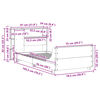 vidaXL Lovos rėmas su be čiužinio, ruda, 75x190cm, pu&scaron;ies masyvas