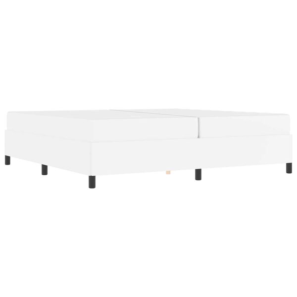 vidaXL Lovos rėmas su čiužiniu Balta 200 x 200 cm audinys