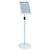 vidaXL Pedestalo plakato stovas Sidabro 33 x 33 x 126 cm