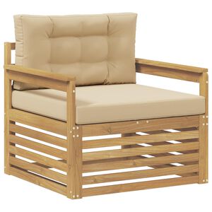 vidaXL Lauko sofa Poliesteris Balta