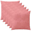 vidaXL Pagalvėlės užvalkalas 6 pcs HEERLEN Rožinė 60 x 60 cm Aksomas