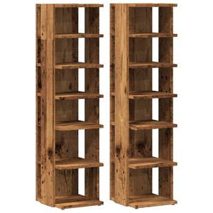 vidaXL Spintelės batams, 2vnt., medienos, 28x27x102cm apdirbta mediena
